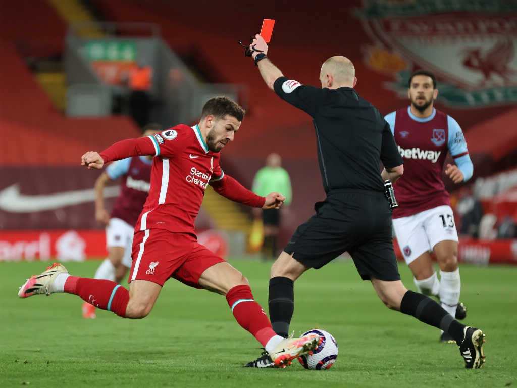 裁判争议不断！利物浦7轮英超后成红牌最多的球队